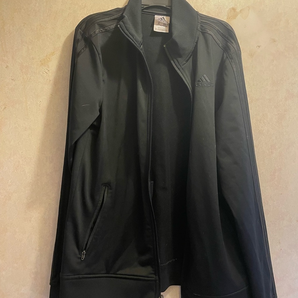 adidas Black Athletic Logo Jacket